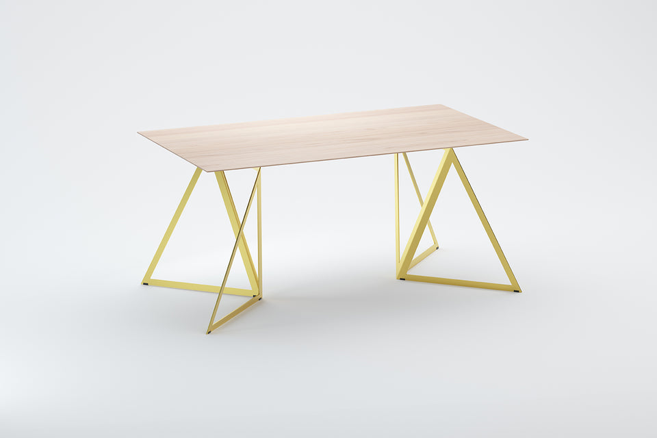 STEEL STAND TABLE white ash